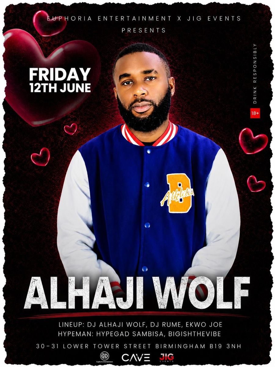 Alhaji Wolf event poster, 12 June 2026